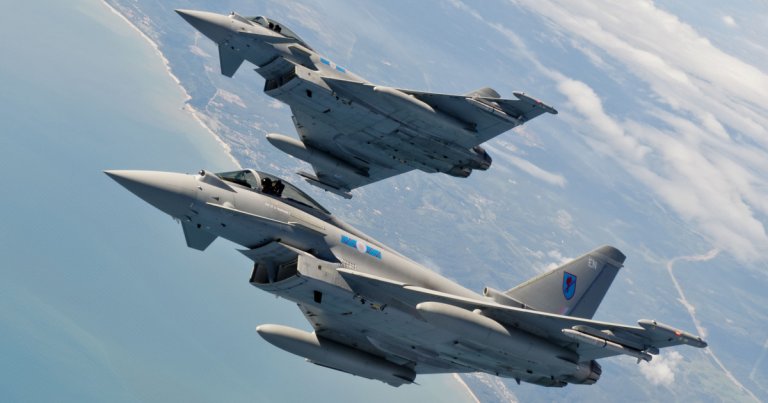Avioane Eurofighter lansate de la Baza Mihail Kogălniceanu din cauza dronelor peste Marea Neagră