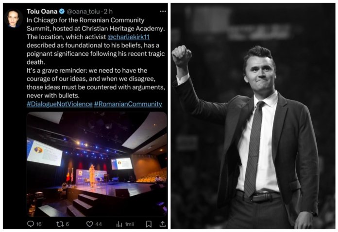 Oana Țoiu a eliminat mesajul de pe X în amintirea lui Charlie Kirk