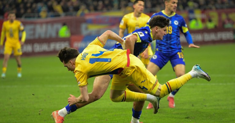 România, învinsă de Bosnia în calificările CM 2026. „Tricolorii” se vor confrunta cu un adversar complicat în barajul din martie.