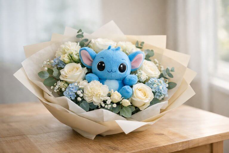 Cum alegi un buchet cu tema Stitch pentru o persoană care nu iubește florile?