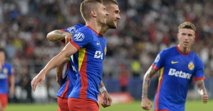 FCSB a pierdut în prelungiri în fața FK Auda și se pregătește pentru un retur provocator în Conference...