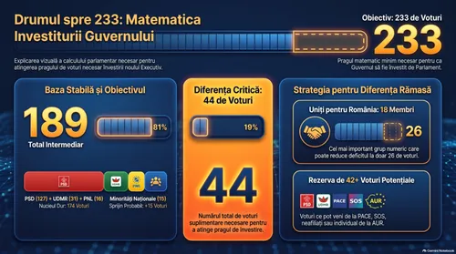 Care sunt probabilitățile ca noul prim-ministru numit de Nicușor Dan să fie validat de Parlament? Examinarea voturilor în acest moment